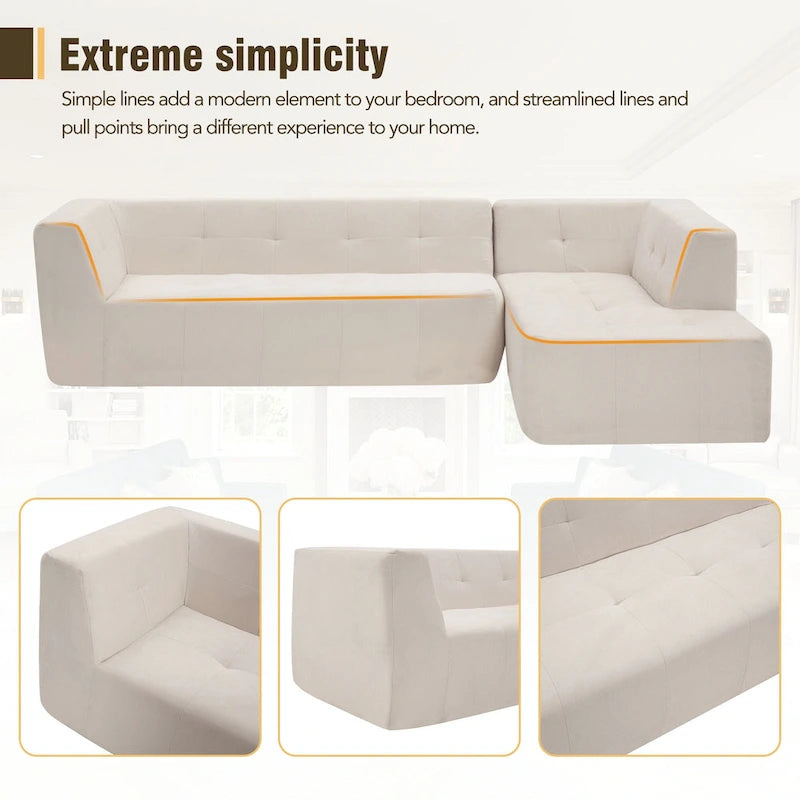 110.2*72.8 Modular Modular Combination Living Room Sofa Set, Modern Minimalist Sofa, Living Room Upholstered Sofa Bed, Bedroom,