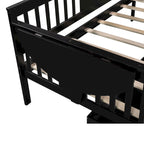 Twin size Daybed with Two Drawers, Wood Slat Support, Espresso