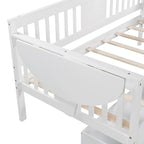 Twin size Daybed with Two Drawers, Wood Slat Support, Espresso