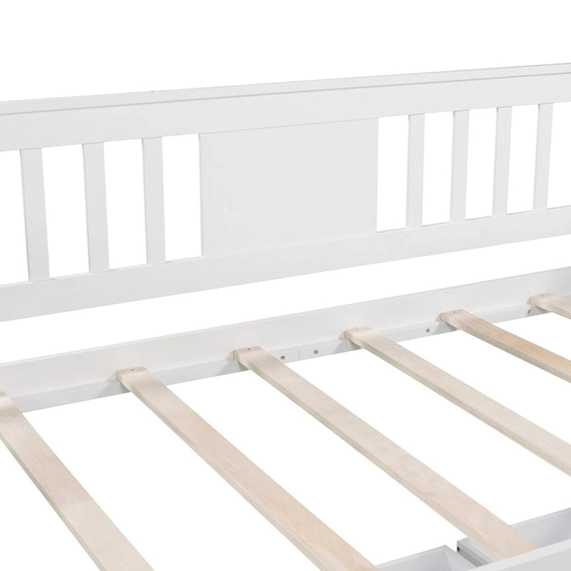 Twin size Daybed with Two Drawers, Wood Slat Support, Espresso