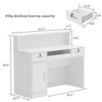 Modern Reception Desk Front Counter Table w/ Decor Light by Timechee