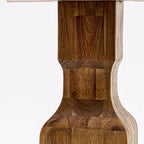 East West Furniture Dining Table Set- a Round Dining Table and Doeskin Parson Chairs, Antique Walnut (Pieces Option)