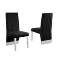 Best Quality Furniture Dining Chair includes Pleated Back, Nailhead-Trimmed, Chrome-Legged Chair (Set of 2)