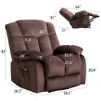 Power Lift Recliner Chair for Elderly, Heavy Duty & Safety Motion Reclining Mechanism-Fabric Sofa Living Room Chair