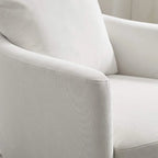 Art Leon Modern Comfortable Corduroy Fabric Swivel Barrel Accent Chair