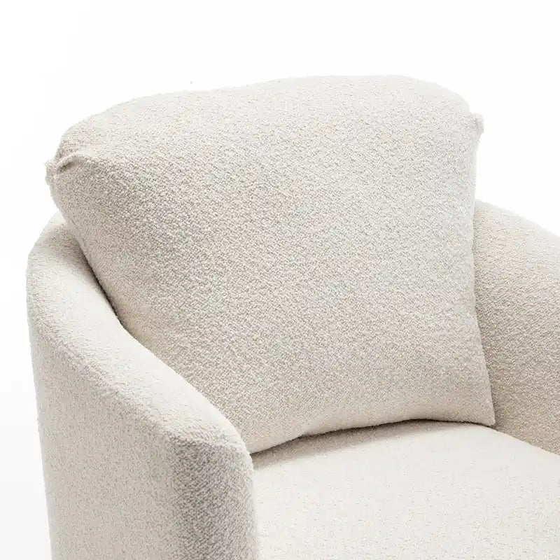 Art Leon Modern Comfortable Corduroy Fabric Swivel Barrel Accent Chair