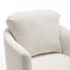 Art Leon Modern Comfortable Corduroy Fabric Swivel Barrel Accent Chair