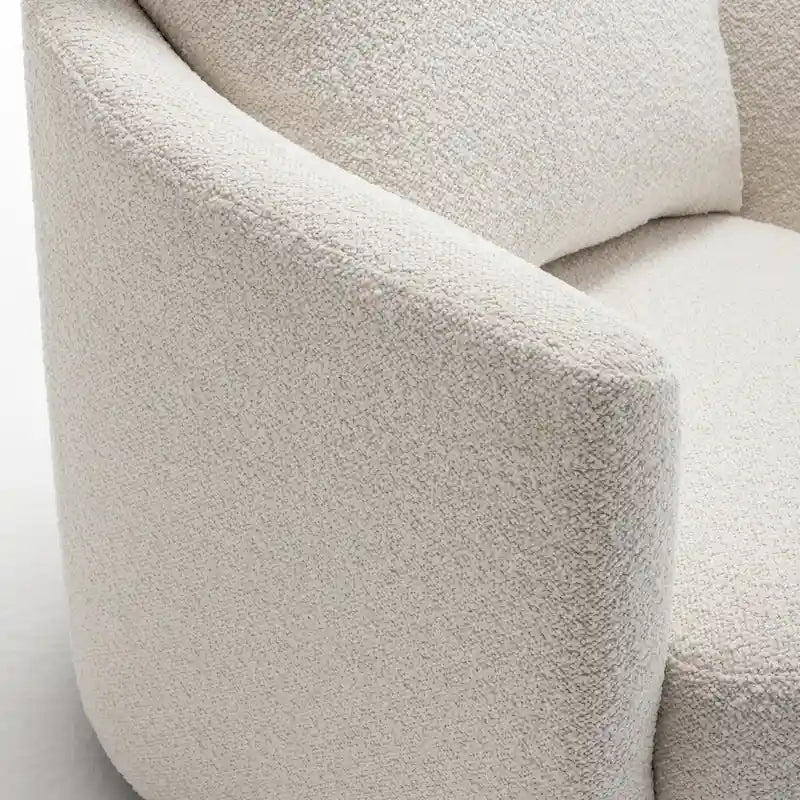 Art Leon Modern Comfortable Corduroy Fabric Swivel Barrel Accent Chair