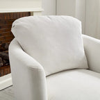 Art Leon Modern Comfortable Corduroy Fabric Swivel Barrel Accent Chair