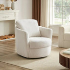 Art Leon Modern Comfortable Corduroy Fabric Swivel Barrel Accent Chair