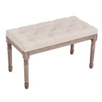 Panca imbottita CO-Z in stile vintage francese con struttura intagliata in legno massiccio