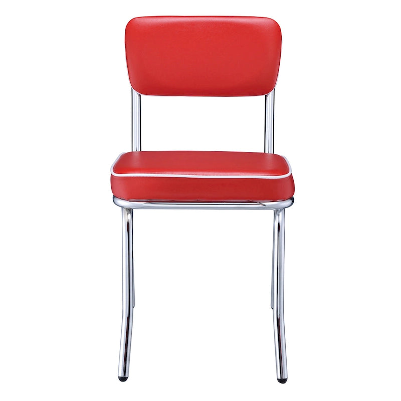 Farwest Chrome Retro Dining Chairs (Set of 2)