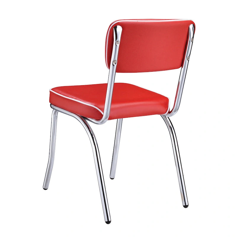 Farwest Chrome Retro Dining Chairs (Set of 2)