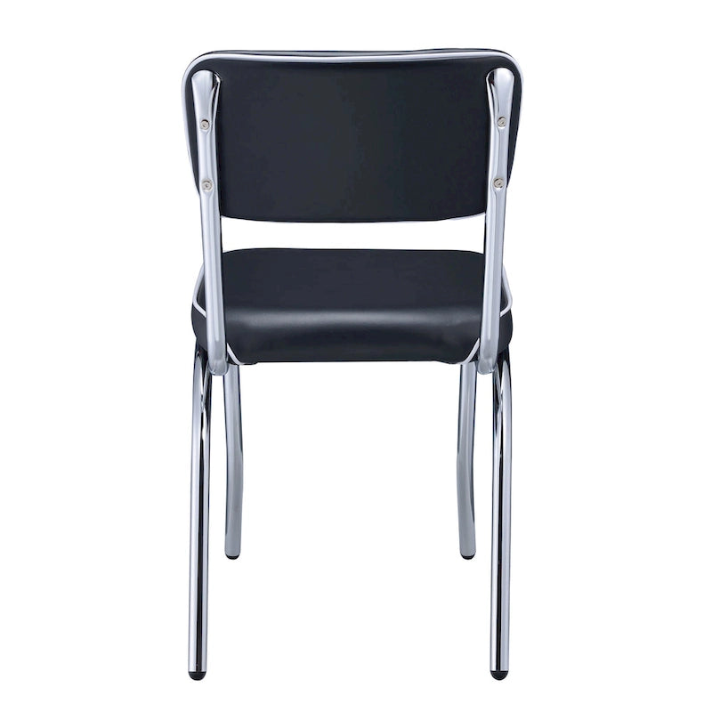 Farwest Chrome Retro Dining Chairs (Set of 2)