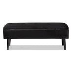 Caine Modern and Contemporary Velvet Wood Storage Bench