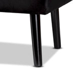 Caine Modern and Contemporary Velvet Wood Storage Bench