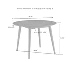 Tavolo da pranzo rotondo Crosley Landon - 29,25A x 41,25L x 41,25P