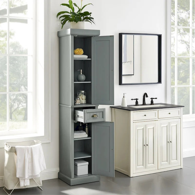 Crosley Seaside Tall Linen Cabinet
