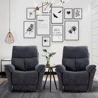 Fabric Overstuffed Swivel Rocker Manual Recliner Chair