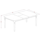 East West Furniture Dining Set- a Rectangle Dining Table and Kitchen Chairs, Linen White (Pieces Option)