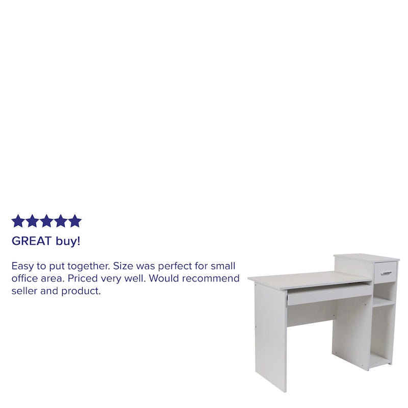 Computer Desk with Shelves and Drawer