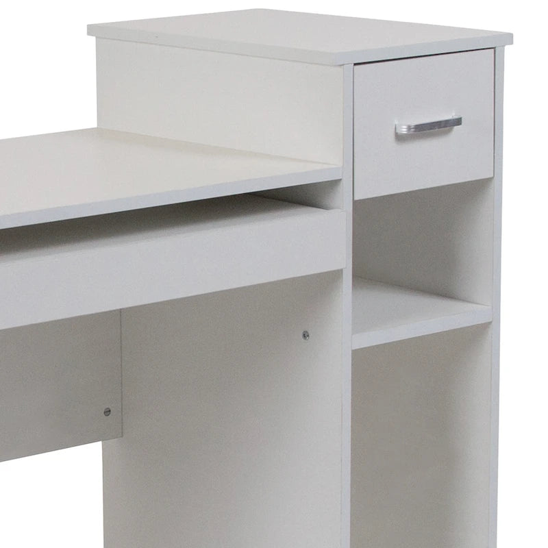 Computer Desk with Shelves and Drawer