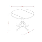 Set da tavolo da pranzo East West Furniture - un tavolo da cucina rotondo e sedie in similpelle Eggnog, nero (Opzioni pezzi)