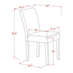 Set da tavolo da pranzo East West Furniture - un tavolo da cucina rotondo e sedie in similpelle Eggnog, nero (Opzioni pezzi)
