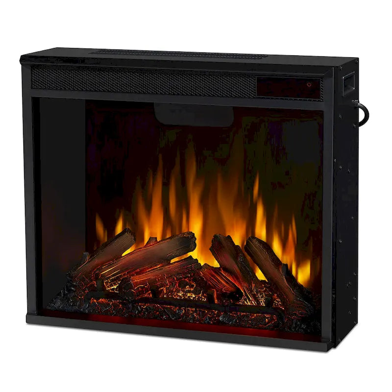Valmont 74.25 Electric TV Stand Fireplace in Dark Mahogany by Real Flame - 75.5 W x 21.5 D x 27.7 H