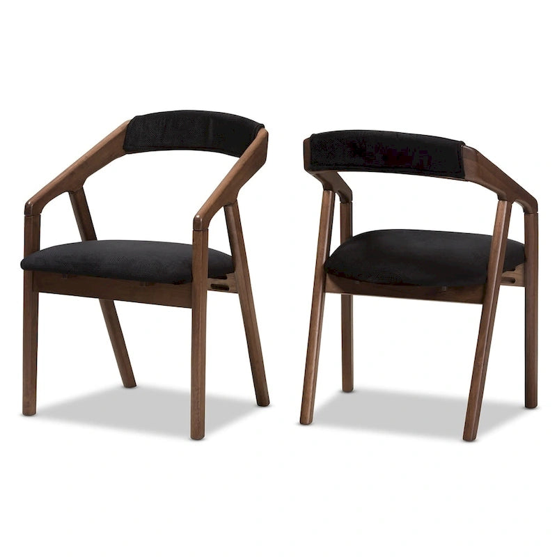 Mid-century Grey Fabric 5-piece Dining Set by Baxton Studio