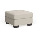Lionel White Cotton Fabric Down-Filled Ottoman by iNSPIRE Q Artisan