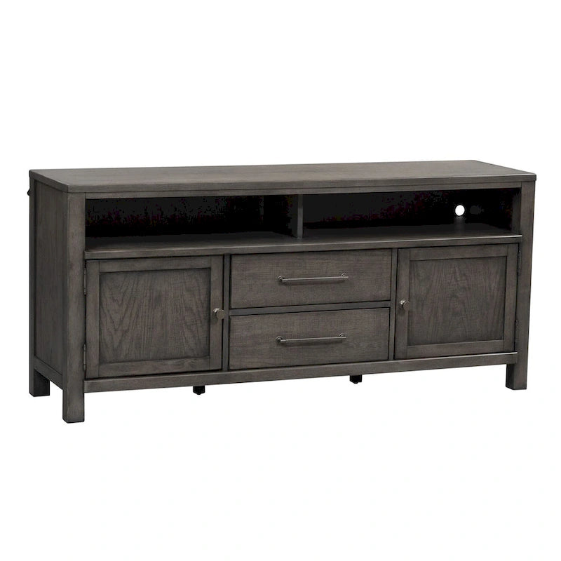 Mobile TV da 66 pollici Modern Farmhouse Dusty Charcoal con finitura anticata