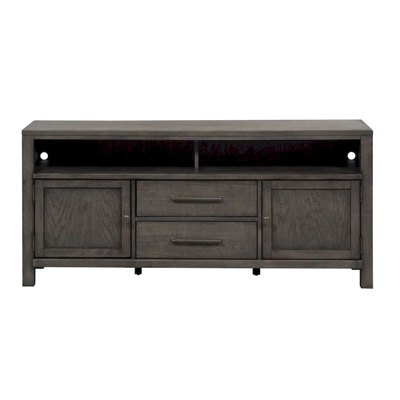 Mobile TV da 66 pollici Modern Farmhouse Dusty Charcoal con finitura anticata