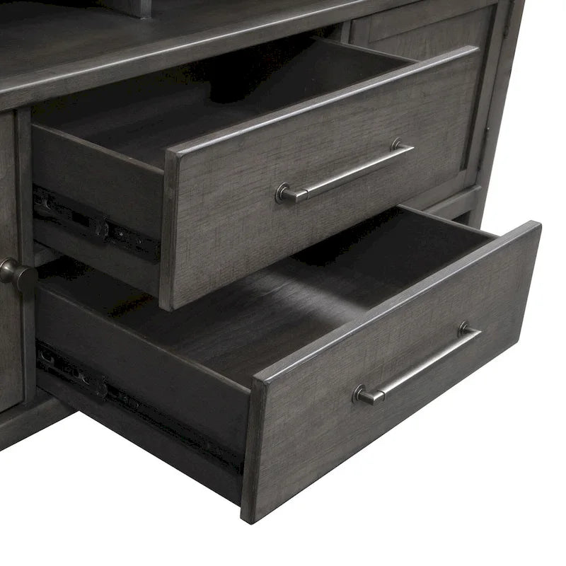 Mobile TV da 66 pollici Modern Farmhouse Dusty Charcoal con finitura anticata