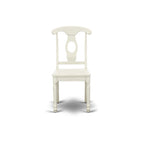East West Furniture Dining Set- an Oval Dining Table and Kitchen Chairs, Linen White(Pieces Options)