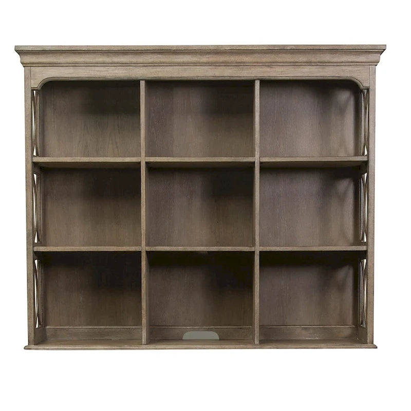 Copper Grove Simply Elegant White, Brown, & Heathered Taupe Credenza Hutch