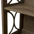 Copper Grove Simply Elegant White, Brown, & Heathered Taupe Credenza Hutch
