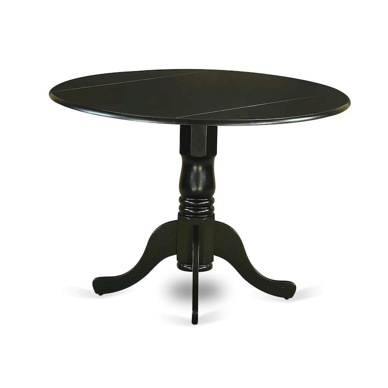 East West Furniture Dinette Set- A Round Kitchen Table and Linen Fabric Parson Chairs, (Pieces & Finish Options)
