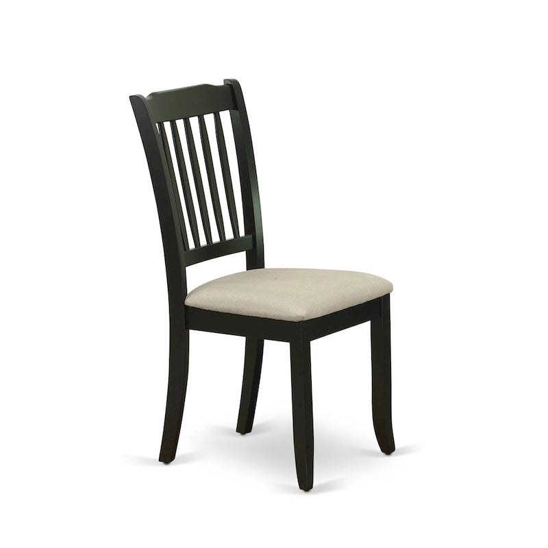 East West Furniture Dinette Set- A Round Kitchen Table and Linen Fabric Parson Chairs, (Pieces & Finish Options)