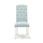 East West Furniture Dinette Set- A Round Kitchen Table and Linen Fabric Parson Chairs, (Pieces & Finish Options)