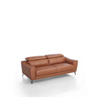 Divano Moderno in Pelle Cognac Marrone Danis Divani Casa