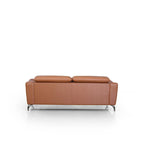 Divano Moderno in Pelle Cognac Marrone Danis Divani Casa