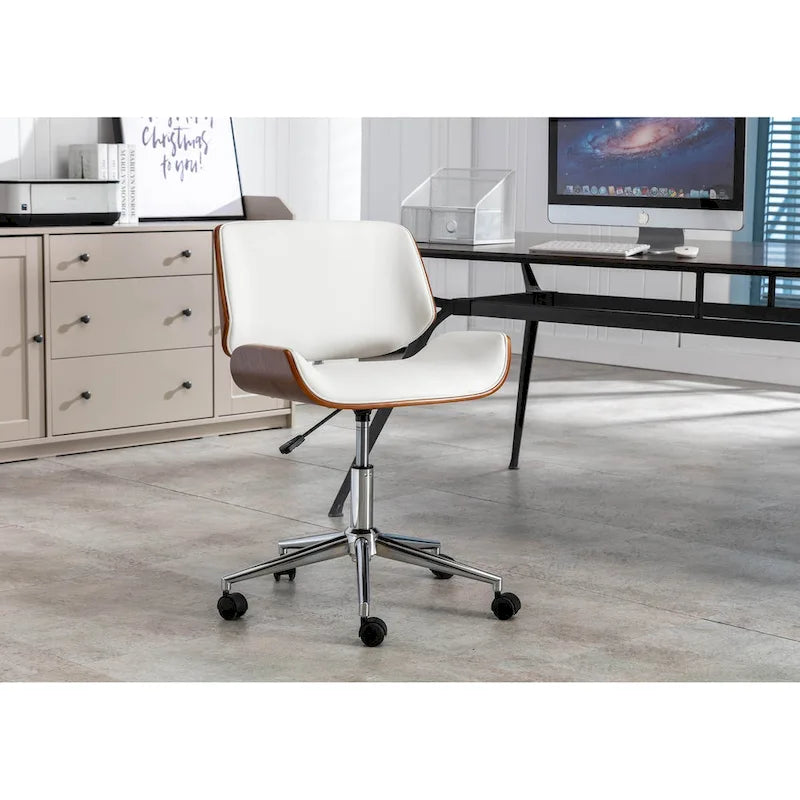Carson Carrington Herning Faux Leather Mid-Century Office Chair