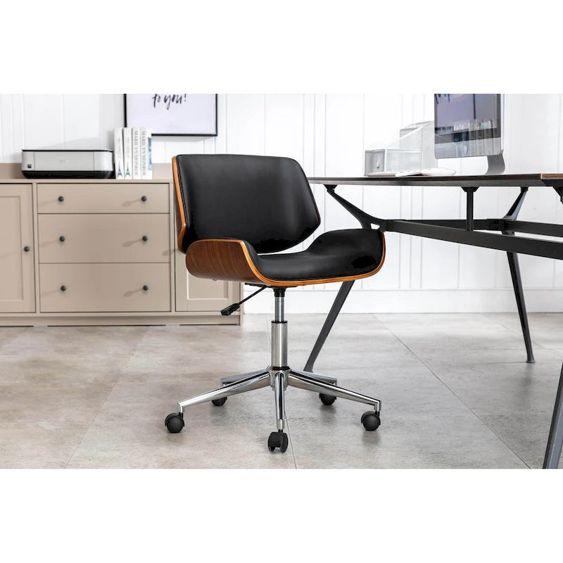 Carson Carrington Herning Faux Leather Mid-Century Office Chair