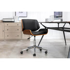 Carson Carrington Herning Faux Leather Mid-Century Office Chair
