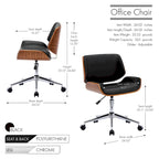 Carson Carrington Herning Faux Leather Mid-Century Office Chair