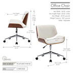 Carson Carrington Herning Faux Leather Mid-Century Office Chair