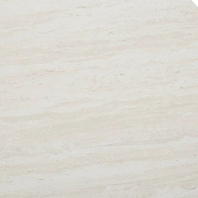 Tavolino da caffè rotondo moderno SEI Furniture Henderson con piano effetto marmo e base geometrica dorata