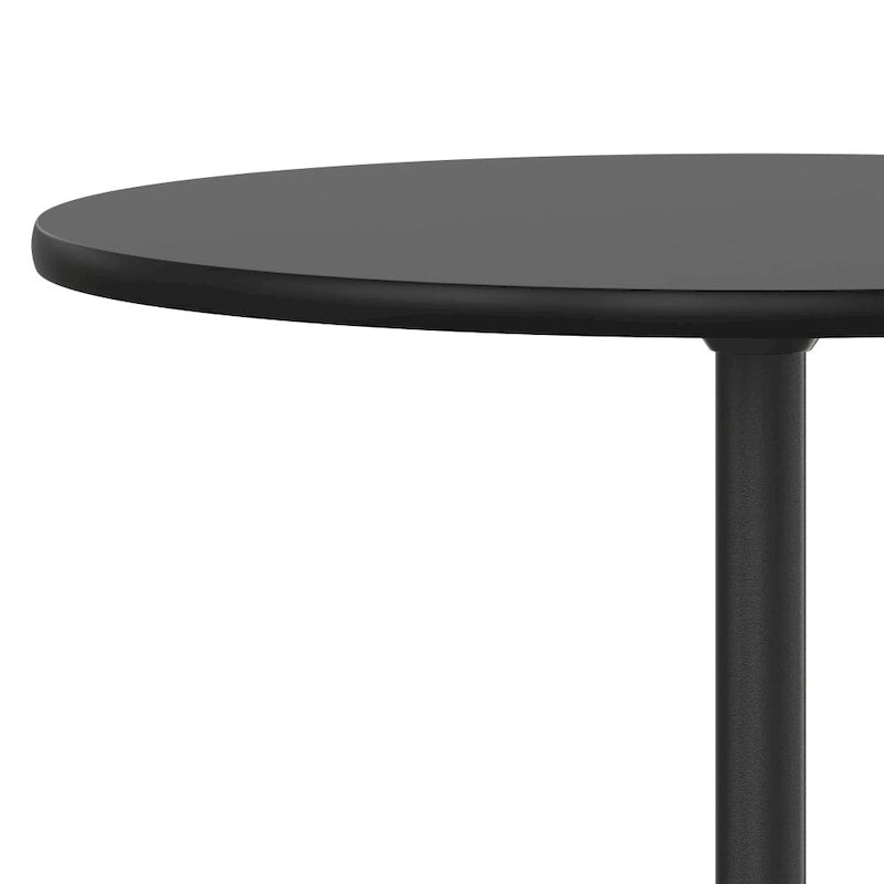 24 Round Wood Cocktail Table with 30 and 42 Columns