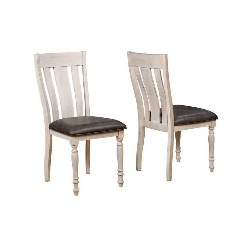 Roundhill Furniture Arch Weathered Oak 5-Piece Dining Set, Round Table with 4 Chairs